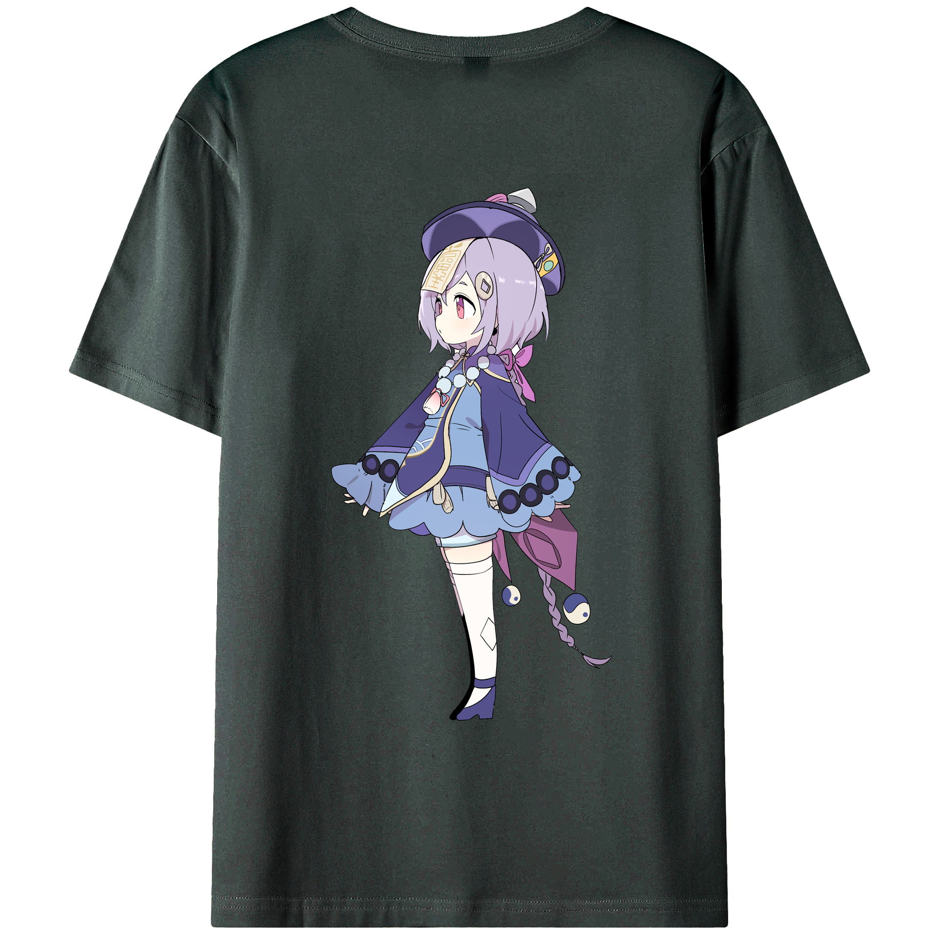 げんし神 七七 なな  genshin Nana 綿100％ メンズ半袖Tシャツ（バックプリント） 通気性